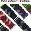 2 x VUTOT Compatible with Apple Watch Band 38mm 40mm 41mm 42mm 44mm 45mm 49mm for Women Men, Soft Braided Polyamide Yarn Wristband Adjustable Sport Strap for iWatch Series 9 Ultra SE 8 7 6 5 4 3 2 1 (Black)