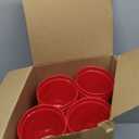 Yungyan 100 Pack 16 oz Plastic Stadium Cups Bulk Red Blank Reusable Cups Drink Tumblers for Christmas Birthday Party, Events Celebrations, DIY Projects,4.5 x 3.54 x 2.72 Inch