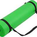 Yoga Mat, 1/2-Inch Extra Thick High Density Exercise Mat, Anti-Tear Exercise Yoga Mat with Carrying Strap, Suitable for Various Yoga Exercises (Green)
