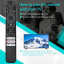 RC813 Remote Control Compatible with TCL Google TV LED QLED 4K UHD Smart TVs Replacement S4 S5 Q6 QM7 Series, 40ft Range, Netflix Shortcut Large Button Design