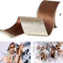 Brown Velvet Wired Ribbon with Glitter Back, 4 Inch, 10 Yards