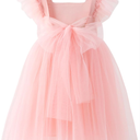 Tutu.kk Toddler Girls Vintage Party Dress Ruffled Sleeve A-Line Tulle Flower Girl Dresses for Wedding,Birthday 9 Years