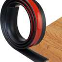 Floor Transition Strip Self Adhesive Carpet & Flooring Transitions Edging Trim Strip PVC Threshold Transitions Suitable for Threshold Height Less Than 3mm (3.3Ft, Black)