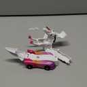 Magnetic Transforming Cars Toy, Collision Transforming Car Robot Toys, Automatic Deformation of Magnetic Connections Racing Car Set for Girls Age 3-6 Years Old Party Birthday (Pink A)