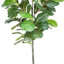 Artificial Fiddle Leaf Fig Tree, 5FT Fake Ficus Trees Lyrata Plant Tall Faux Floor Plants for Home Living Room Decor,Artificial Silk Green Tree with Pot Indoor Outdoor Office Kitchen Garden Decoration