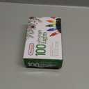 PREXTEX Christmas String Lights with Green Wire - 100 Count, 20 Ft Multicolored Christmas Tree Lights for Xmas Decorations Indoor and Outdoor - Incandescent String Light for Patios, Fences, Holidays