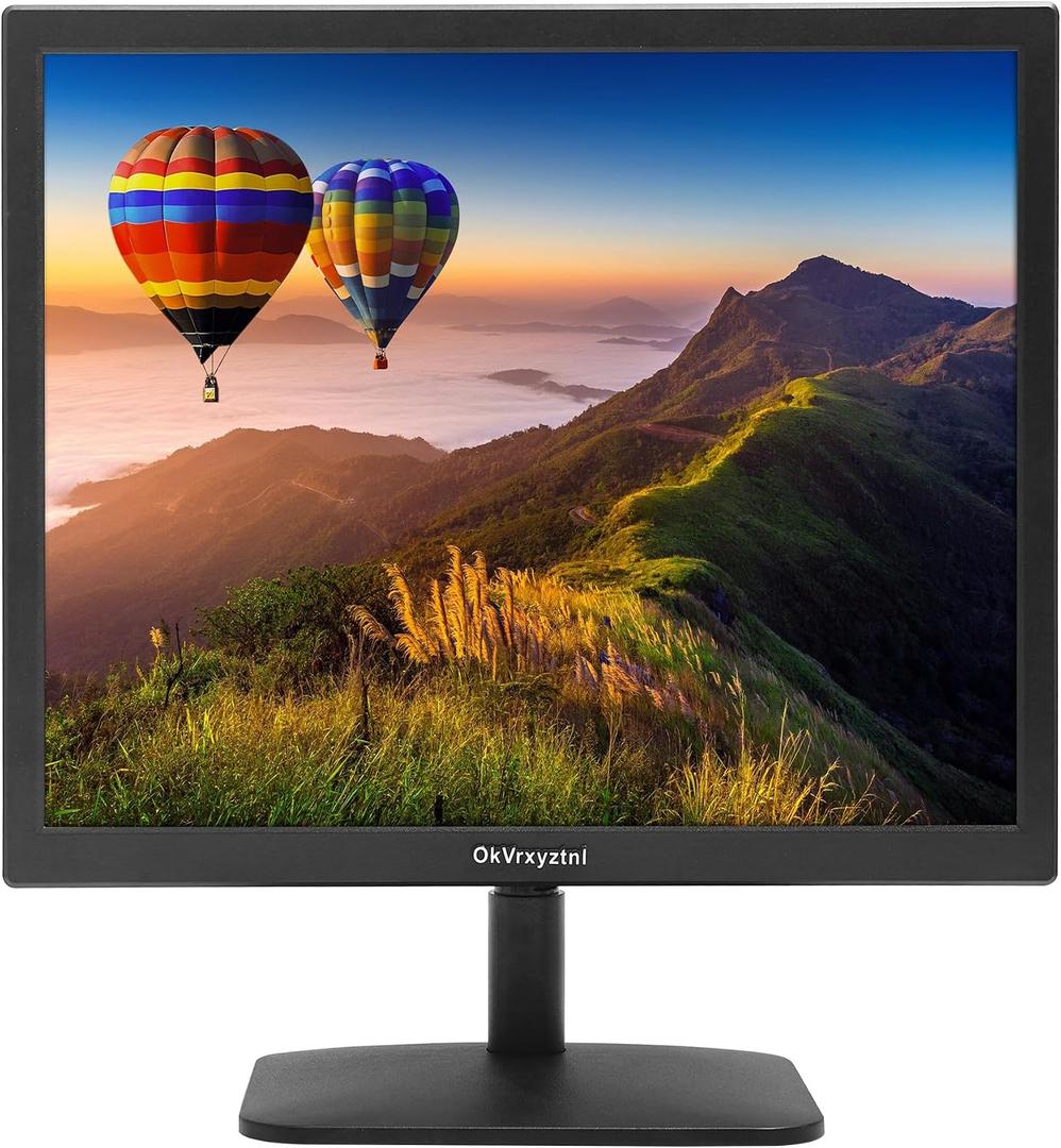 17" Monitor 1280 X 1024 with 45% sRGB Color Correction and 5:4 Aspect Ratio, 75 Hz, VESA Mountable, LED Monitor for PC, Laptop and Computer VGA, HDMI, TN Panel