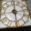 Large Wall Clock Gold Clocks for Living Room, 24 Inch Decorative Wall Clocks Battery-Operated, Modern Metal Round Clock Silent Non Ticking for Kitchen Mantel Bedroom Office Decor, Arabic Numerals