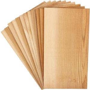 12pk Bigger Cedar Planks for Grilling Salmon, Western Red Cedar Old Growth Forest, Meat Fish and Veggies. Adding Extra Smoke and Flavor, Soaking Fast, Cedar Grilling Planks 11"x 5.75" Size