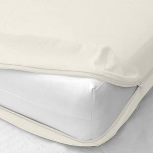 Zipper Fitted Sheet - Full Size, 12 Inch Deep Pocket, Hotel Quality Brushed Microfiber Bottom Sheet, Soft Wrinkle-Free, Shrinkage and Fade Resistant, 1 Fitted Sheet Only (Ivory)