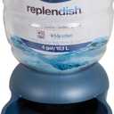 Petmate Replendish Automatic Gravity Waterer for Cats and Dogs, BPA-Free, No Batteries Required, Includes Charcoal Filter, 4 Gallons, Made in USA,Blue