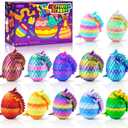 12PCS Easter 3D Printed Dragon Eggs with Dragon Inside, Unique Fun Gifts Cool Stuff Cool Gadgets for Men Teens Boy Gifts, Mini Articulated Easter Basket Essentials for Kids