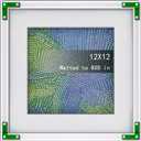 12x12 Aluminum Picture FrameBlack Metal 12 x 12 Square Poster Frame with Mat 12x 12,8x8 Photo,12 x 12 High End Frame Matted to 8x8 PrintModern Art and Industrial, Wall Home Decor(Silver)