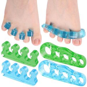 Dr. JK- ToePal Gel Toe Separator, 4 Pairs, Toe Spacers, Bunion Corrector, Green & Blue, Christmas Gifts