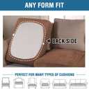 H.VERSAILTEX Velvet Stretch Couch Cushion Cover Plush Cushion Slipcover for Chair Cushion Furniture Protector Seat Cushion Sofa Cover (1 Piece Armchair Cushion Covers, Caramel Cafe)