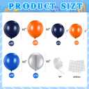 HyDren 133 Pcs Blue and Orange Balloon Arch Kit Space Themed Party Decorations Blue and Orange Birthday Party Supplies