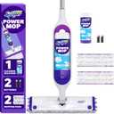 Swiffer Power Mop Multi-Surface Mop Kit for Floor Cleaning, Fresh Scent, Mopping Kit Includes Power Mop, 2 Mopping Pad Refills, 1 Floor Cleaning Solution with Fresh Scent and 2 Batteries (Purple and White)