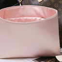 Hazreko Luxury Silk Purse Organizer for NEVERFULL MM - Silky Smooth Handbag Insert with Hidden Zipper, Lightweight and Supportive Tote Shaper for Elegant Storage(Pink)