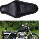 Brown Crocodile Leather Motorcycle Front Driver Rear Passenger Two Up Leather Seat Cushion for Seventy-two XL1200V Sportster 883 Iron 883
