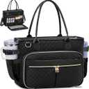 FIORETTO Teacher Tote Bag for Women with Laptop Compartment, Large Cup Holder, Zip Closure, Ideal for Work, Bible, Nurse