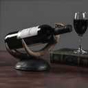 Antler Wine Bottle Rack, Rustic Resin Countertop Single Wine Bottle Holder, Practical Home Tabletop Decor Craft for Living Room, Dining Room, Cellar, and Bar