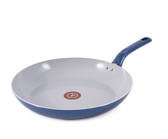 T-Fal Essntal Ceramic 13in Fry Pan Blue