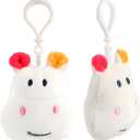 2 x Cute Hippo Keychain - Durable & Lightweight Animal Keyring, Versatile Accessory for Keys, Bags, and Backpacks, Fun Decorative Toy, Ideal Gift for Kids, Adults, and Hippo Enthusiasts