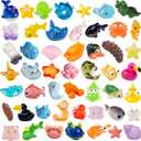 50pcs Mini Ocean Resin Animals, Miniature Figurines for Desk Pets, Resin Charms, Animal Figurines, Cute Mini Animals for Decoration and Hiding