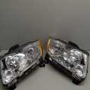 Headlights Headlamp Assembly Halogen Compatible with 2011-2017 Jeep Compass,2011-2013 Jeep Grand Cherokee, NOT for HID Models