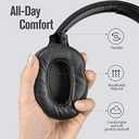 FM Radio Over Ear Headphones, Micro SD Card 30 Hrs Playtime Wireless and Wired Headphones with Deep Bass, Foldable Lightweight Headset with Built-in Microphone for Travel, Home Office