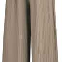 Made By Johnny Women's Pleated Wide Leg Palazzo Pants with Drawstring (X-Large, Wb1484_khaki)