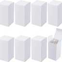 BENECREAT 50Pcs Paper Gift Box, 2x2x4Inch White Paperboard Gift Box Rectangular Cardboard Boxes for Birthday Favor, Party Favor and Valentine's Day Favor Packaging