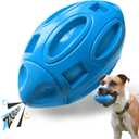 EASTBLUE Squeaky Dog Toys for Aggressive Chewers: Rubber Puppy Chew Ball with Squeaker, Almost Indestructible and Durable Pet Toy for Medium and Large Breed