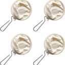 4Pcs Coffee Filter,Flannel Cloth Coffee Filter Strainers with Steel Handle,Reusable Flannel Coffee Dripper,Coffee Sock Filter Bag Coffee Cloth Strainers for Home Office Kitchen Use