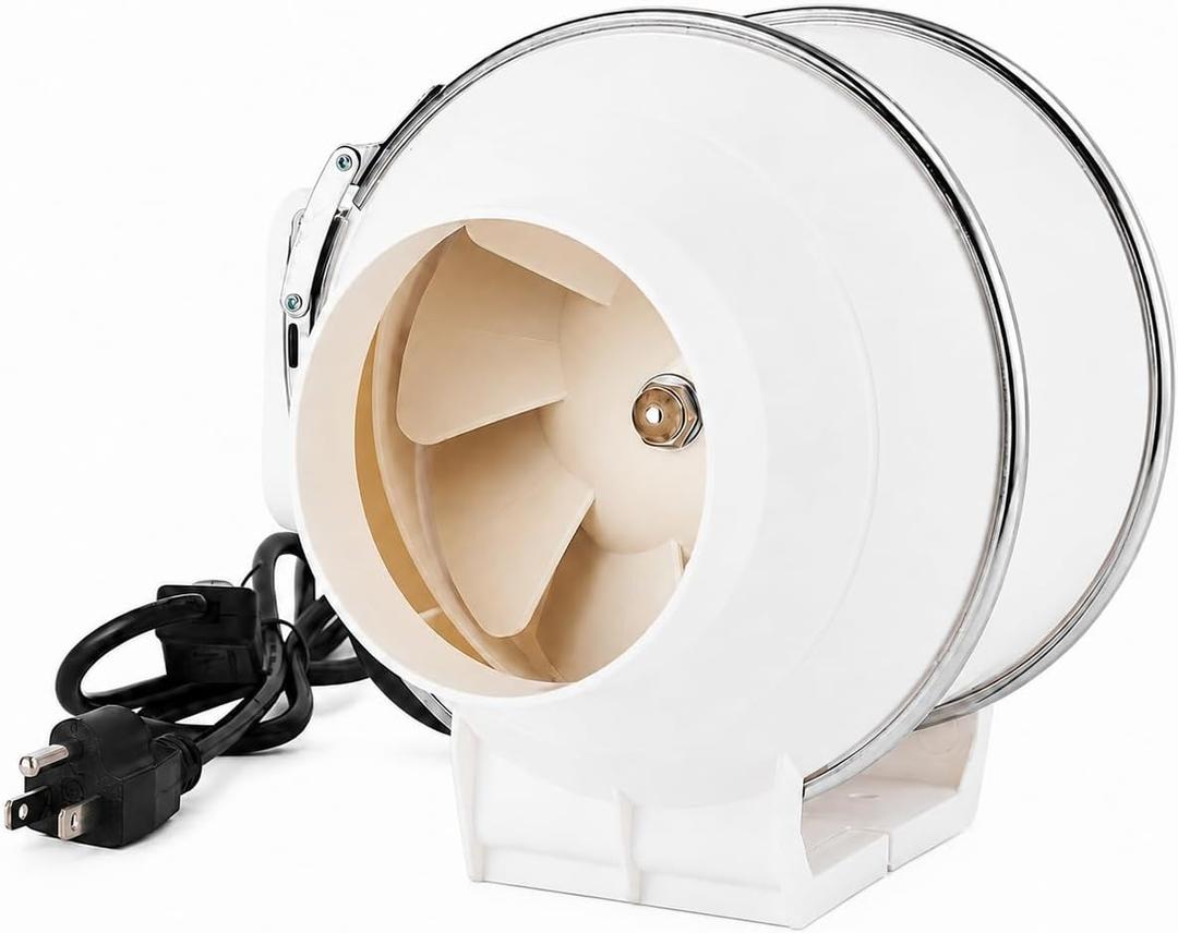 4 Inch Inline Duct Fan with On/Off Switch Wall Floor Ceiling Mount | On/Off Switch, Wall Floor Ceiling Mount 