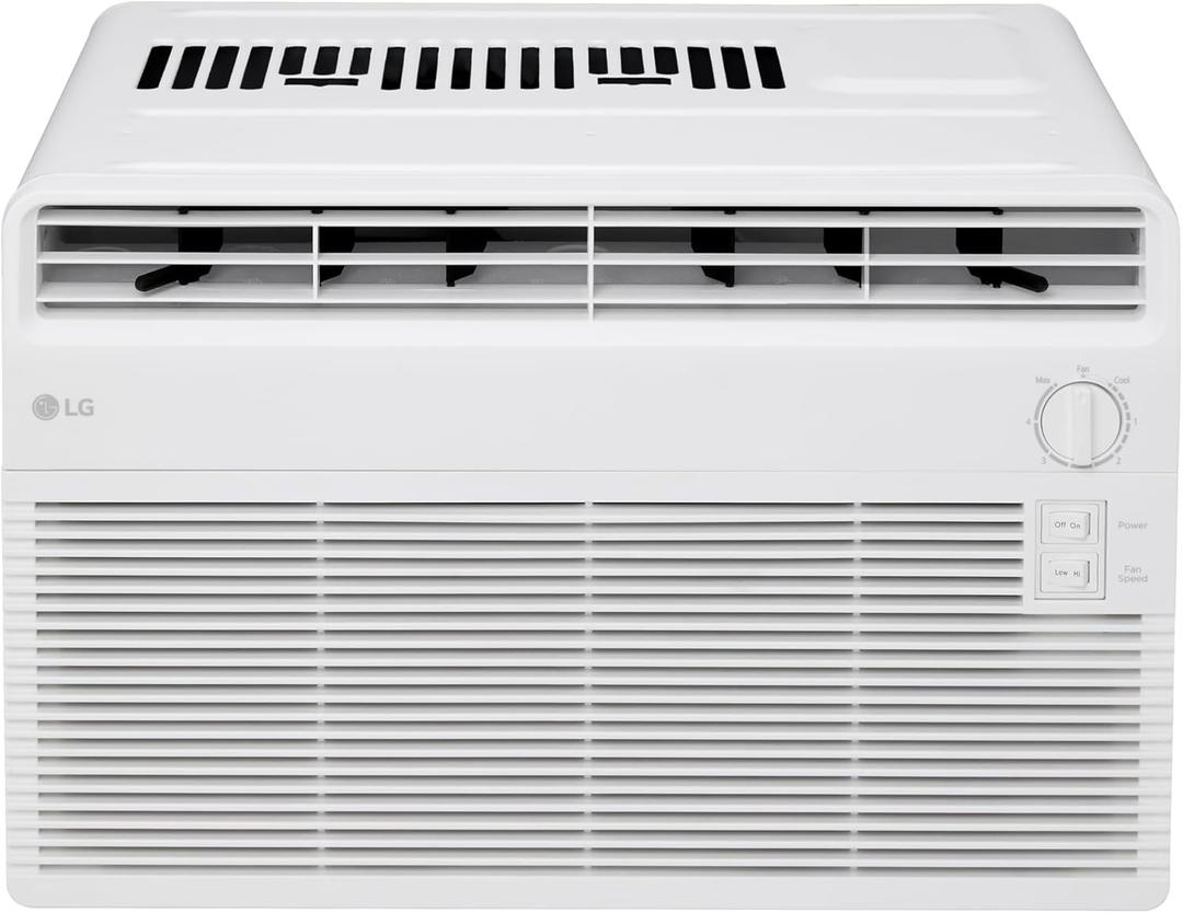 LG 5000 BTU Window Air Conditioner [2024 New] Easy Mechanical Control Ultra-Quiet Compact-size Cools 150 Sq.Ft. for Small Room, Washable Filter AC Unit Easy Installation White LW5024X