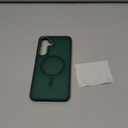 for Samsung Galaxy S25 FE Case, Matte Magnetic Phone Case with 1 Screen Protector, Support for Magsafe, Translucent Frosted Shockproof Protective Cover for Samsung Galaxy S25 FE, Dark Green