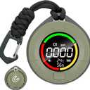 Portable Carbon Monoxide Detectors for Travel, Mini 3-in-1 Carbon Monoxide Monitor with Magnetic Suction, RV CO Detector Alarm Temp/Humidity Sensor, Rechargeable CO Monitor 120HR Standby
