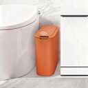TIPGO Automatic Motion Sensor Bathroom Trash Can with Lid, 2.6 Gallon Touchless Trash Bin, Smart Garbage Can Plastic Slim Wastebasket for Bedroom, Office, Dorm (Orange)