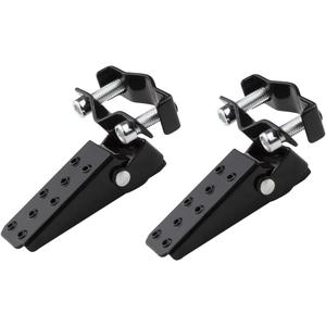 A Pair Universal Foldable Foot Pedals for Motorcycle Universal Frame Clamp-On Type Folding Foot Pegs for MTB ATV Scooter Motorcycle
