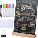ONUPGO 8 x12 Inch Tabletop Chalkboard Sign with Base Stand, Menu Chalk Board Sign Store Food Signs, Message Boards for Party, Wedding, Tables Decoration, Bar and Restaurant