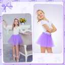 16 Pieces Tutu Dress Up Set for Girls 3-8 Years, Princess Costume with Hair Accessories Set (Purple)