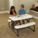 LIFETIME Kid's Picnic Table, White, 32.5 inches x 35.4 inches x 21 inches