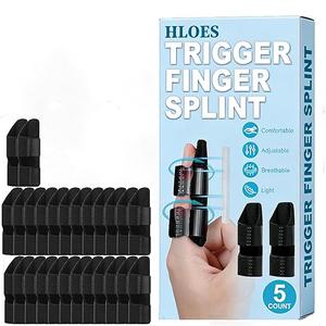 HLOES 5PCS Trigger Finger Splint, Finger Braces Joint Stabilizer, Adjustable Mallet Splint and Hand Brace, Finger Straightener for Arthritis – Fits Thumb, Index, Middle, Ring and Pinky Finger（5PCS）