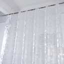 Short Clear Shower Curtain Liner 60 Inch Long, Waterproof Plastic Bathroom Curtain Liners, Semi Transparent, Hotel Quality, Machine Washable, 72 X 60 Inch