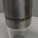 XinXu Gravity Electric Pepper and Salt Grinder Set, Salt/Pepper Mill & Adjustable Coarseness, Battery Powered with LED Light, One Hand Automatic Operation, (Set/Silver)