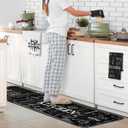 16 Pcs Farmhouse Black and White Kitchen Decor and Accessories Set 4 Kitchen Towels 2 Non Slip Rugs and Mats for Floor 2 Oven Mitts 2 Pot Holders 2 Curtains Sets for Home Decor Housewarming Mom Gift