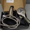 PROOX All Metal Tub Spout with Diverter, 6 Settings Hand held Shower with ON/Off Pause Switch, Bathtub Faucet with Sprayer Brushed Nickel