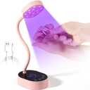 AORAEM UV Nail Lamp, Gooseneck Mini U V Light for Gel Nails, 36W Rechargeable LED Flash Cure Lamps with 4 Timers & Auto Sensor, Quick Dry Professional Nail Dryer for Salon Home DIY Use, Pink