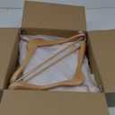 Nature Smile Luxury Natural Wooden Suit Hangers - 6 Pack - Wood Coat Hangers,Jacket Outerwear Shirt Hangers,Glossy Finish with Extra-Wide Shoulder, 360 Degree Swivel Hooks & Anti-Slip Bar with Screw (17.5 inches 6 pack)